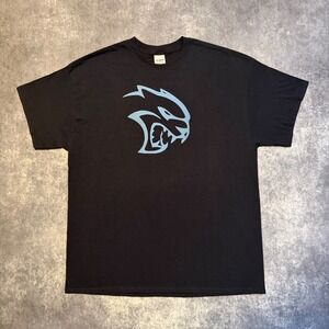 SRT Hellcat Supercharged Graphic T-Shirt Mens XL Navy Double Side Graphic